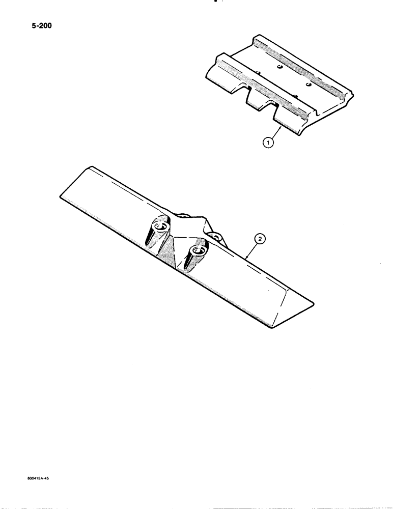 Схема запчастей Case 1450B - (5-200) - TRACK SHOES, DOUBLE GROUSER - CLOSED, LOADER MODELS ONLY (11) - TRACKS/STEERING