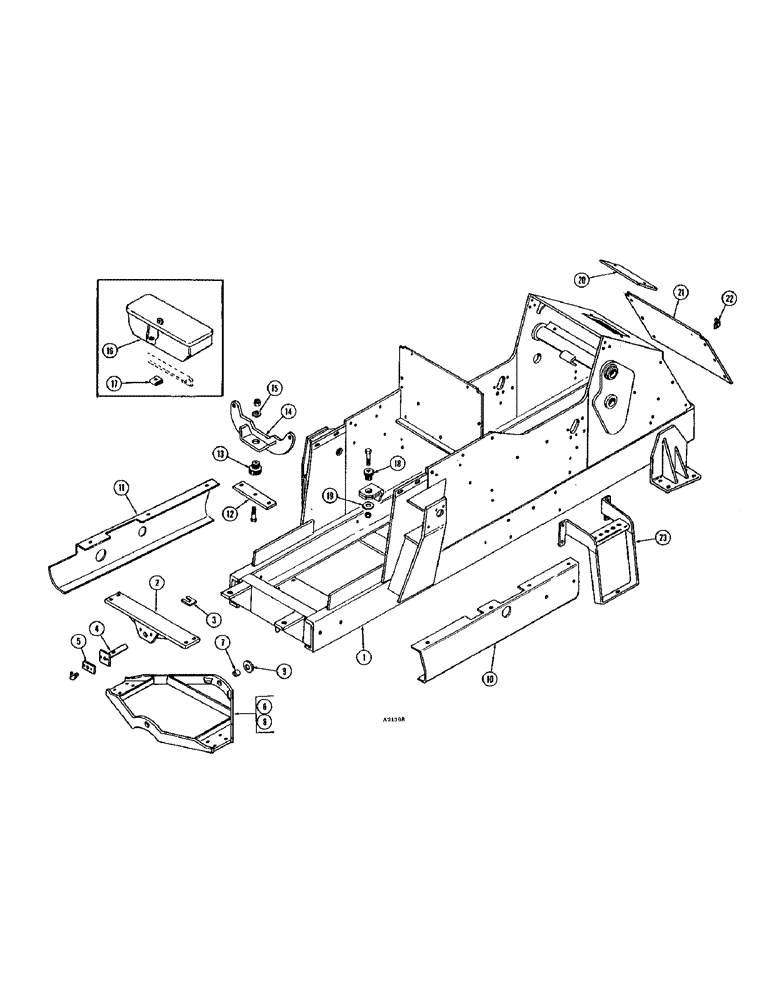 Схема запчастей Case W9E - (146) - CHASSIS, ENGINE MOUNTS AND RELATED PARTS (09) - CHASSIS