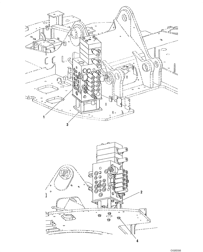 Схема запчастей Case CX135SR - (08-12) - CONTROL VALVE - SUPPORT (08) - HYDRAULICS