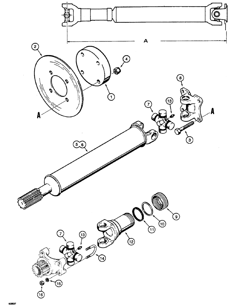 Схема запчастей Case W4 - (102) - DRIVE SHAFT AND DISC BRAKE (06) - POWER TRAIN