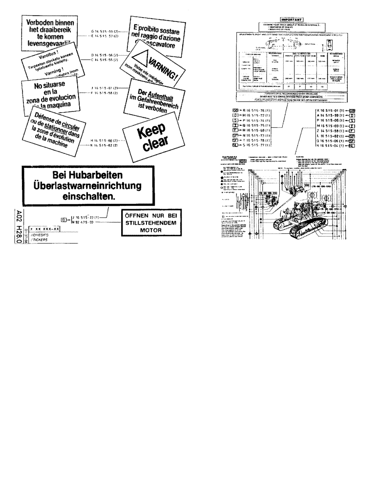 Схема запчастей Case 90BCL - (038) - STICKERS (05) - UPPERSTRUCTURE CHASSIS