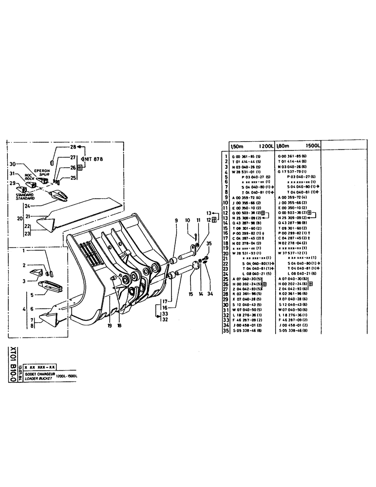 Схема запчастей Case 160CK - (330) - LOADER BUCKET (18) - ATTACHMENT ACCESSORIES