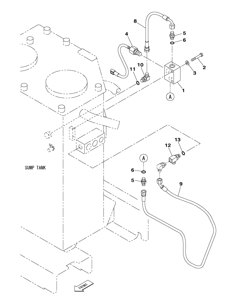 Схема запчастей Case CX300C - (08-001-01[01]) - HYDRAULIC RESERVOIR - OPTIONAL (08) - HYDRAULICS