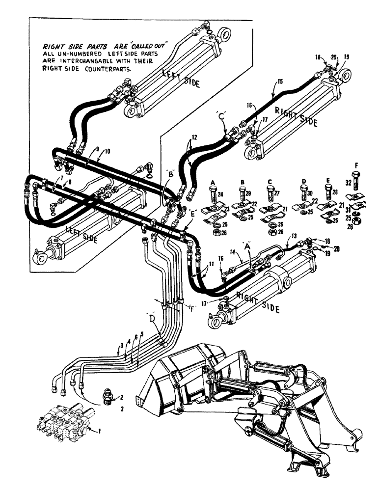 Схема запчастей Case 750 - (102) - REAR HINGE LOADER HYDRAULIC TUBES, HOSES, & FITTINGS (05) - UPPERSTRUCTURE CHASSIS