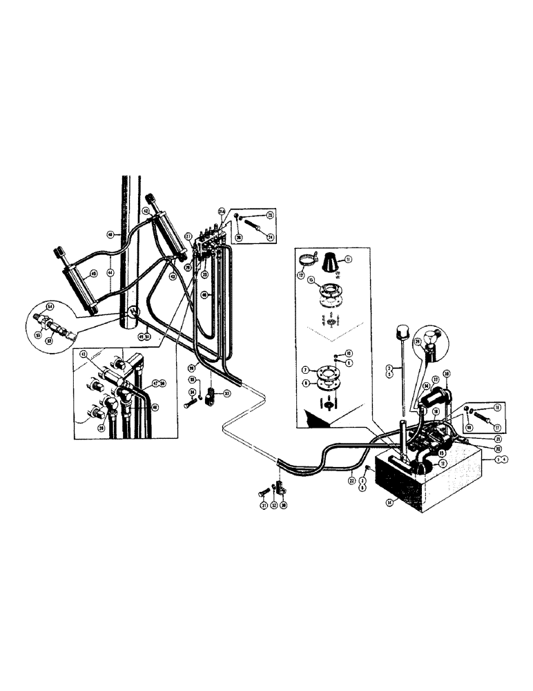 Схема запчастей Case 440 - (28) - BASIC FORK LIFT HYDRAULICS 