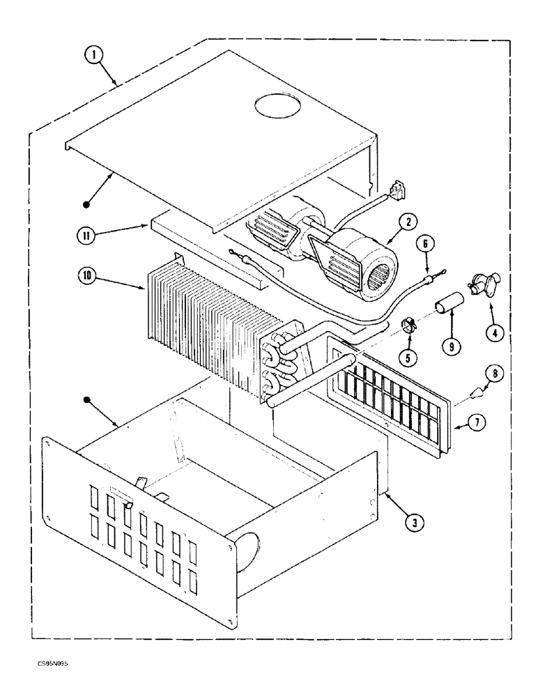 Схема запчастей Case 688BCK - (4-26) - HEATER UNIT (06) - ELECTRICAL SYSTEMS