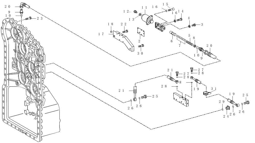Схема запчастей Case 325 - (1.211/1[21]) - TRANSMISSION - COMPONENTS (03) - Converter / Transmission