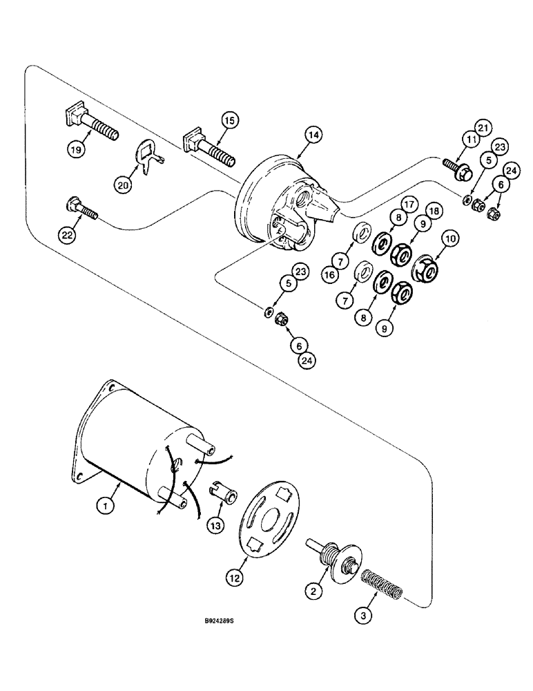 Схема запчастей Case 9040B - (4-08) - STARTER SOLENOID ASSEMBLY - 1546546C1, 114769A1 STARTER ASSEMBLY (04) - ELECTRICAL SYSTEMS