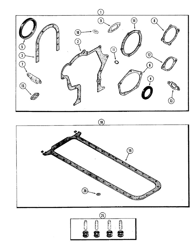 Схема запчастей Case 475 - (036) - ENGINE GASKET KITS, 336BD DIESEL ENGINES, CYLINDER BLOCK KIT (10) - ENGINE
