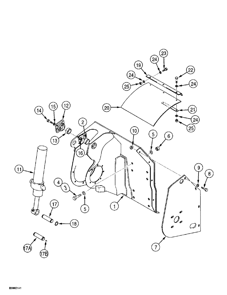 Схема запчастей Case 560 - (9-058) - TRENCHER FRAME AND MOUNTING, PLANETARY DRIVE TRENCHER (09) - CHASSIS/ATTACHMENTS