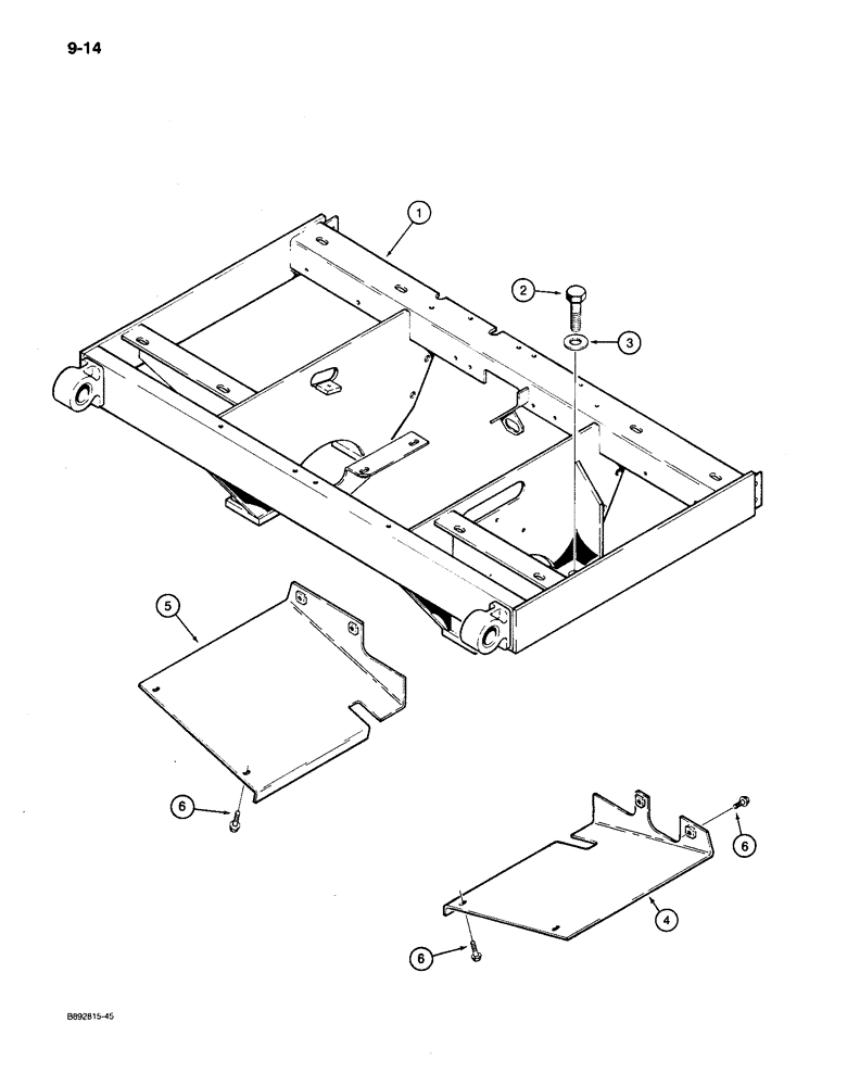 Схема запчастей Case 650 - (9-14) - SEAT AND TANK FRAME AND GUARDS (09) - CHASSIS/ATTACHMENTS