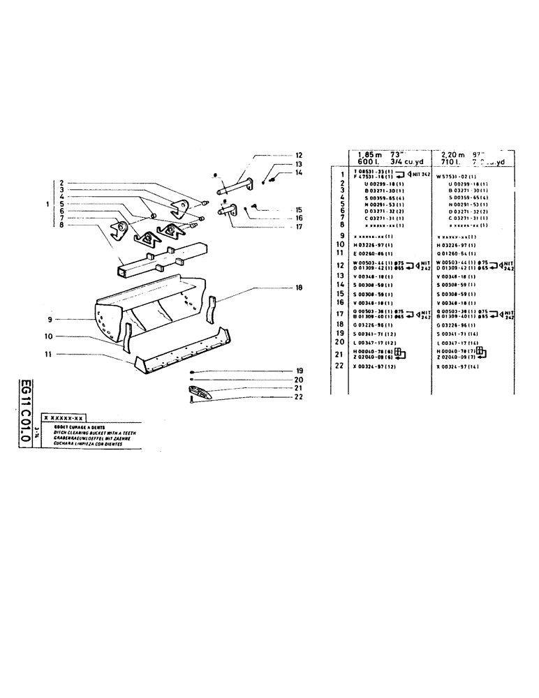 Схема запчастей Case GCK120 - (242[1]) - 2.20 - 87" 