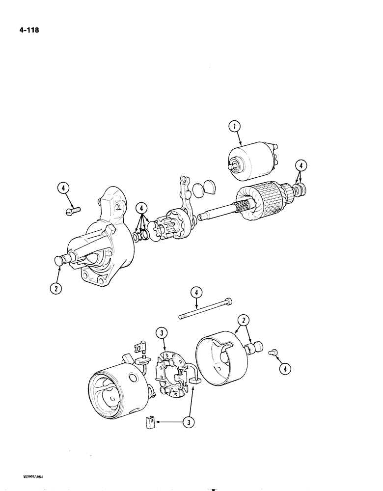 Схема запчастей Case 1818 - (4-118) - STARTER KITS, GASOLINE MODELS (04) - ELECTRICAL SYSTEMS