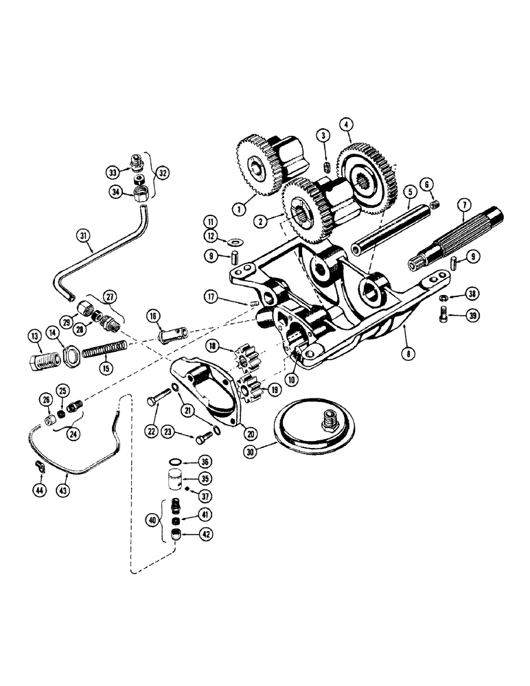 Схема запчастей Case 680CK - (022) - BALANCER AND OIL PUMP, (267) DIESEL ENGINE (10) - ENGINE