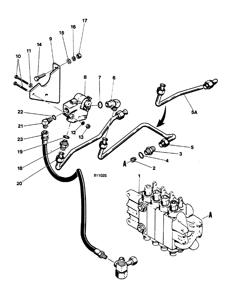 Схема запчастей Case 580G - (240) - AXIAL BACKHOE - BOOM LOCK HYDRAULIC CIRCUIT, AGUILON (08) - HYDRAULICS