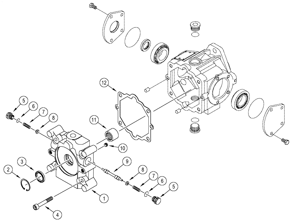 Схема запчастей Case 95XT - (06-25) - MOTOR ASSEMBLY (06) - POWER TRAIN