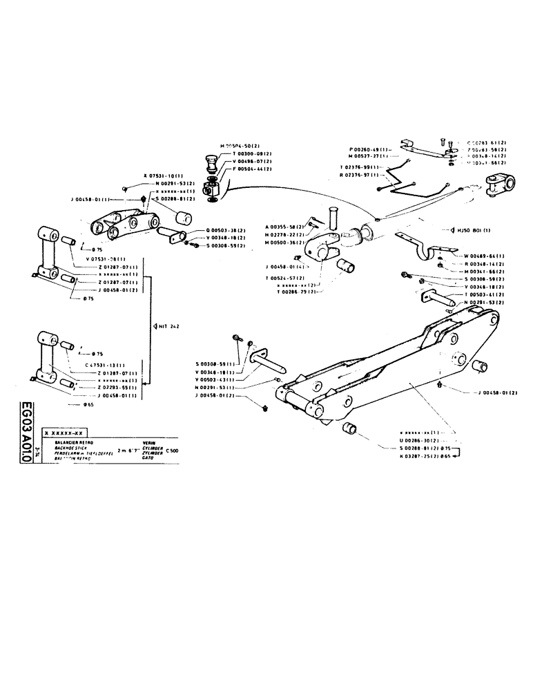 Схема запчастей Case GCK120 - (224) - BACKHOE STICK 