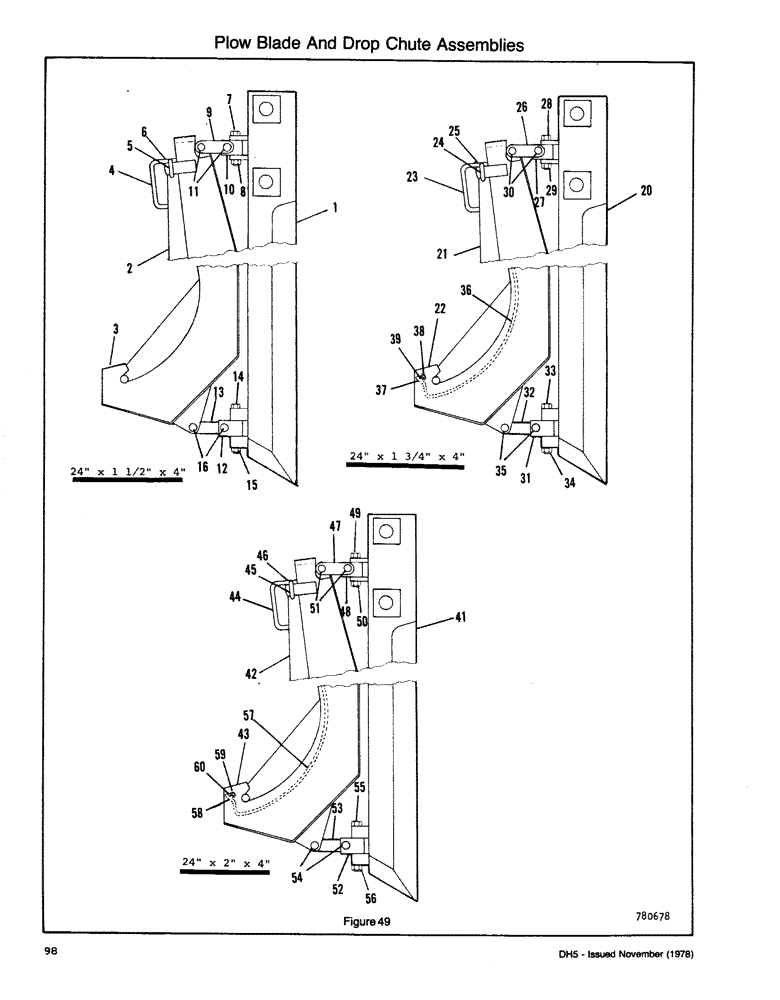 Схема запчастей Case DH5 - (098) - PLOW BLADE AND DROP CHUTE ASSEMBLIES (89) - TOOLS