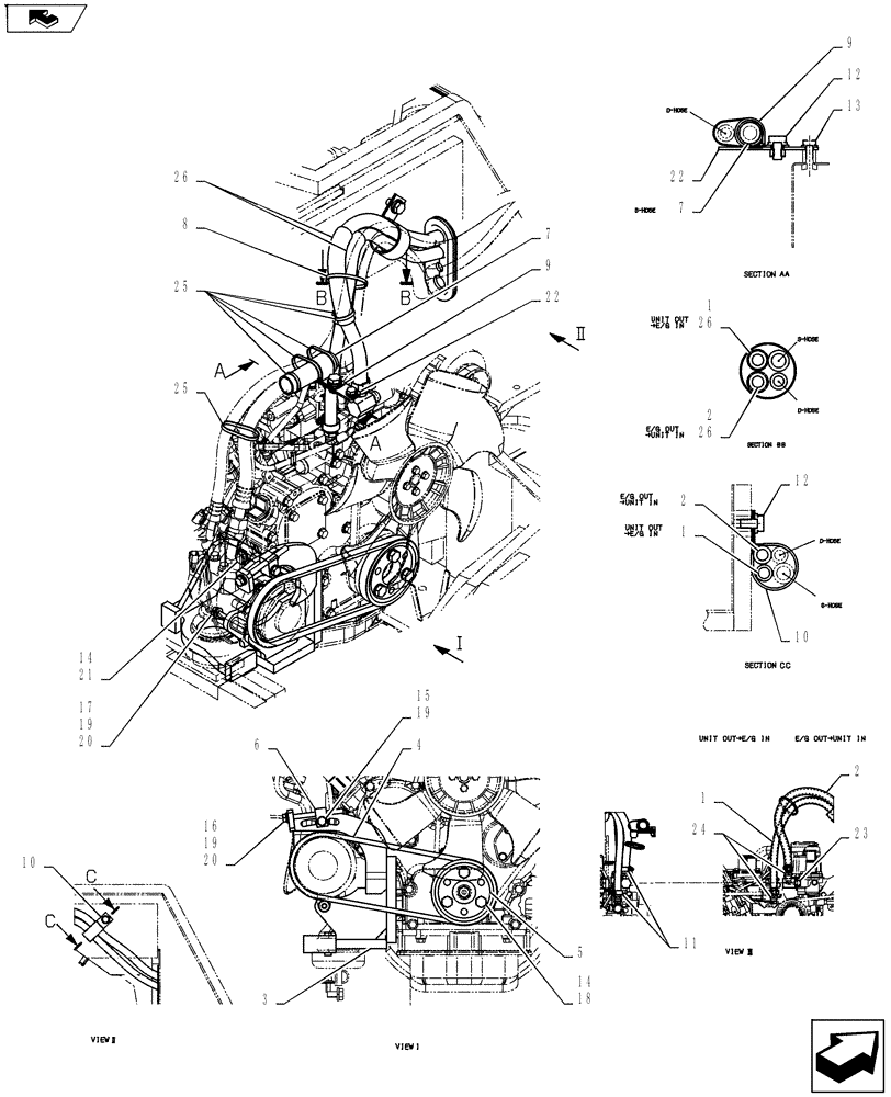 Схема запчастей Case CX55BMSR - (01-080[02]) - AIR CONDITIONER (50) - CAB CLIMATE CONTROL