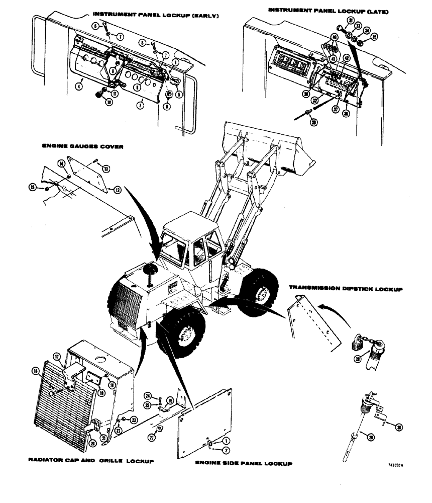 Схема запчастей Case W20 - (236) - PADLOCK AND KEYS (09) - CHASSIS