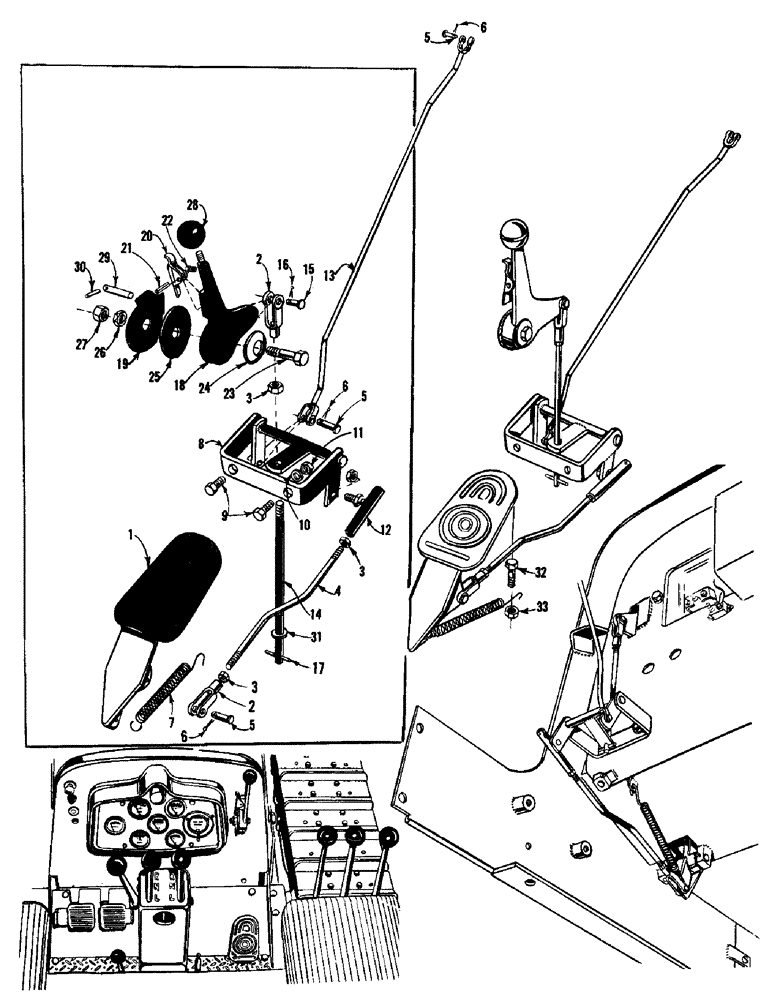 Схема запчастей Case 750 - (046) - ACCELERATOR, HAND THROTTLE, & LINKAGE (07) - HYDRAULIC SYSTEM