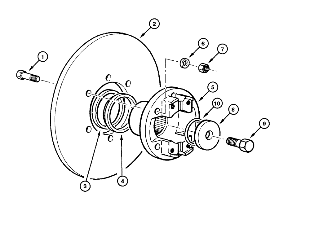 Схема запчастей Case 885 - (07.03[00]) - TRANSMISSION BRAKE DISC - ASSEMBLY (07) - BRAKES