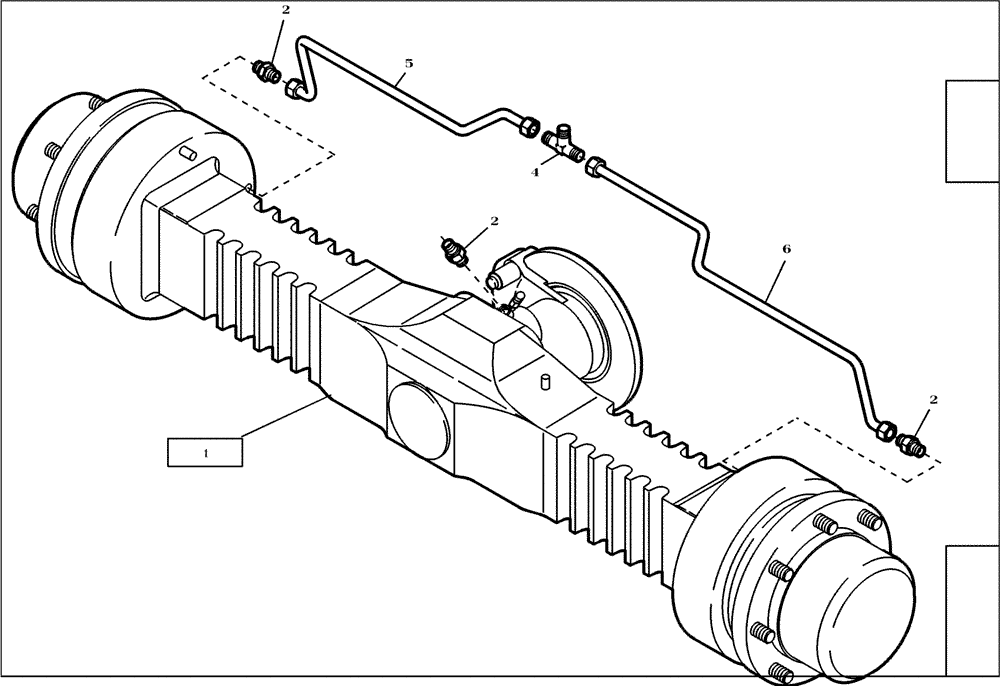 Схема запчастей Case 321D - (02.101[2988852001]) - FRONT AXLE MOUNTING PARTS FAST GEAR (25) - FRONT AXLE SYSTEM