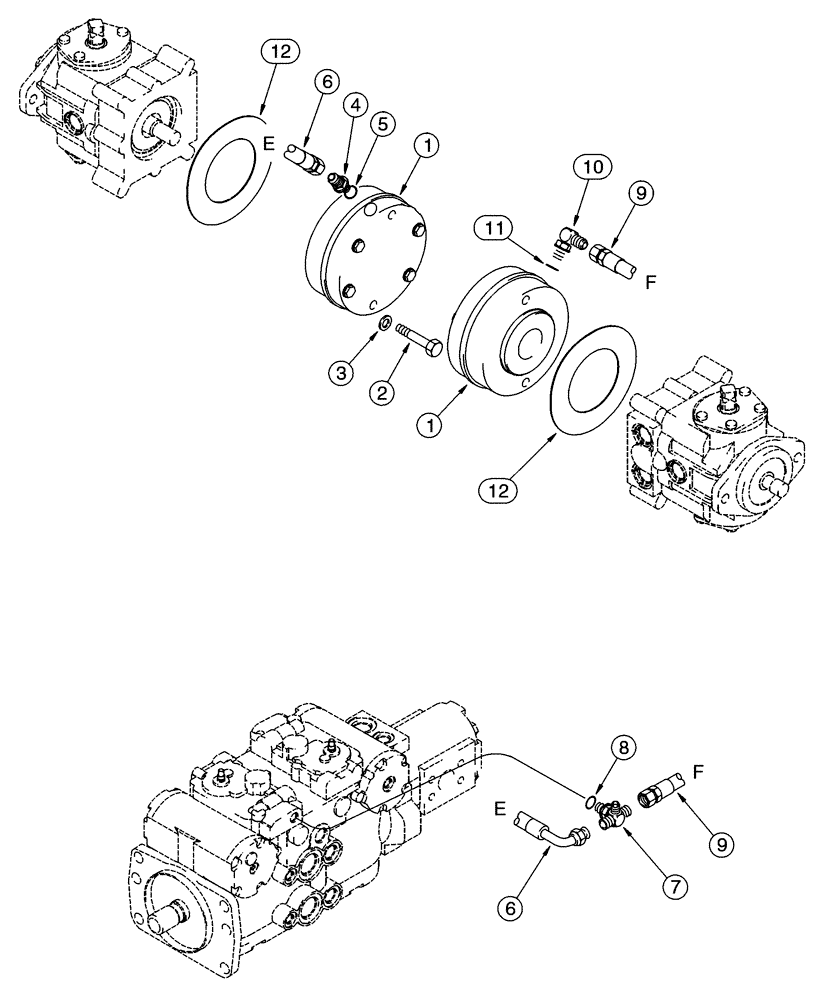 Схема запчастей Case 90XT - (07-02) - HYDRAULIC CIRCUIT, BRAKE, NORTH AMERICAN MODELS -JAF0320049, EUROPEAN MODELS -JAF0274261 (07) - BRAKES