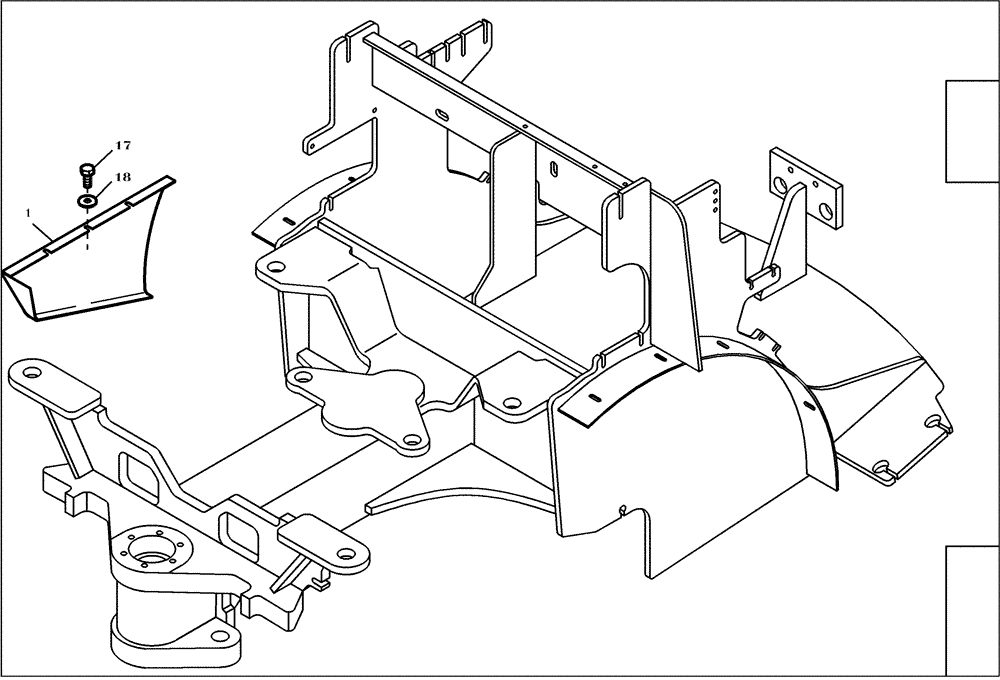 Схема запчастей Case 221D - (36.570[2988753000]) - COVER PLATE (90) - PLATFORM, CAB, BODYWORK AND DECALS