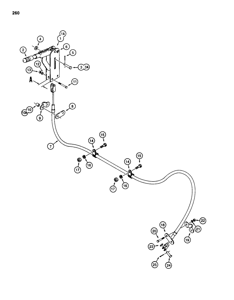 Схема запчастей Case 586D - (260) - PARKING BRAKE, *USED ON TRANSAXLE SN 16270319 AND AFTER (33) - BRAKES & CONTROLS