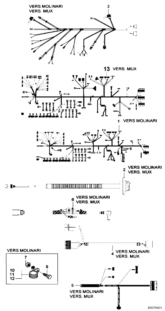 Схема запчастей Case 327B - (67A00001645[001]) - WIRE HARNESS, CAB (87518746) (13) - Electrical System / Decals