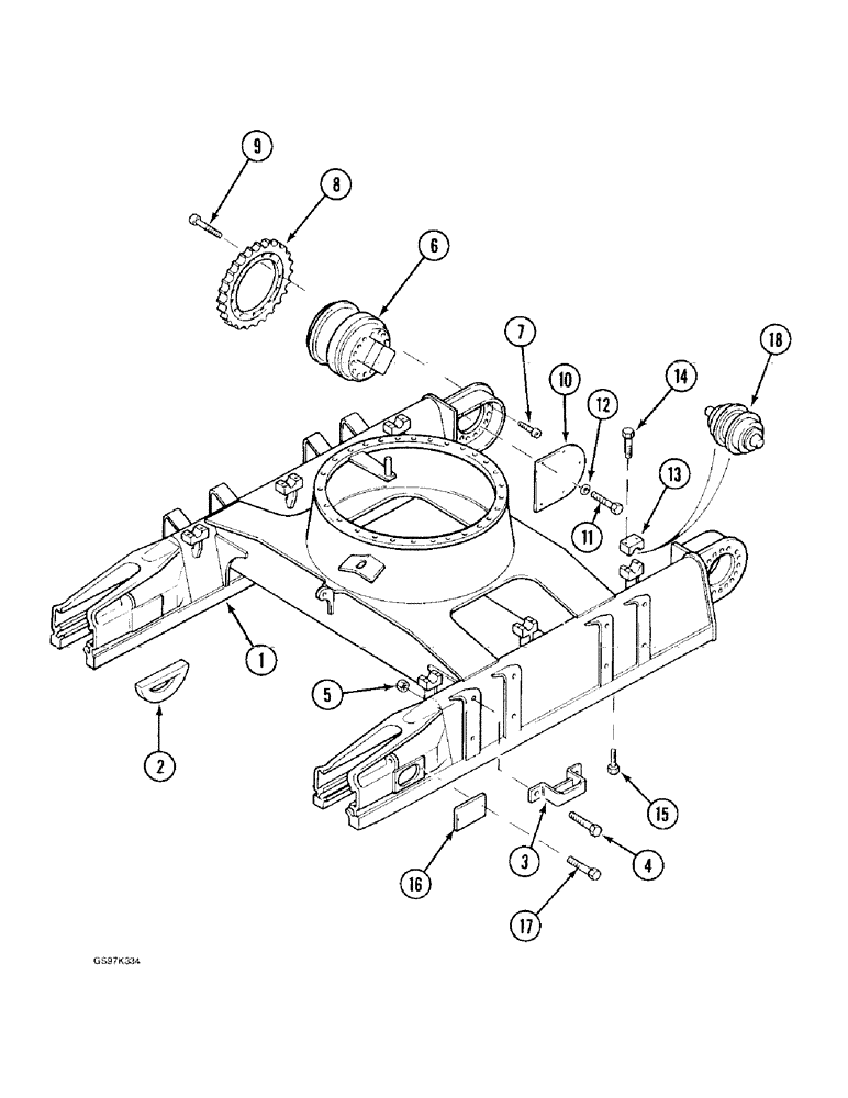 Схема запчастей Case 170C - (5-02) - TRACK FRAME AND UNDERCARRIAGE (11) - TRACKS/STEERING