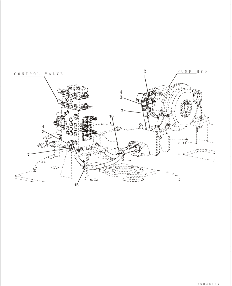 Схема запчастей Case CX80 - (08-05) - HYDRAULICS - CONTROL VALVE SUPPLY (08) - HYDRAULICS
