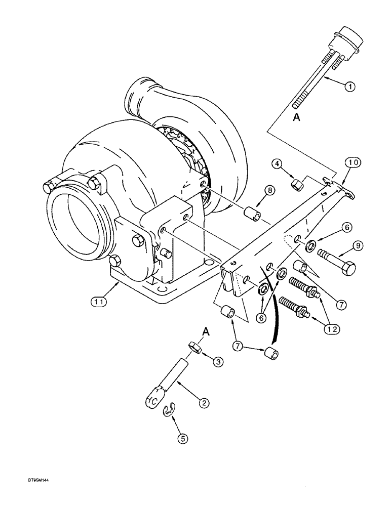Схема запчастей Case 9045B - (2-22) - WASTEGATE ACTUATOR, 6T-830 EMISSIONS CERTIFIED ENGINE (02) - ENGINE