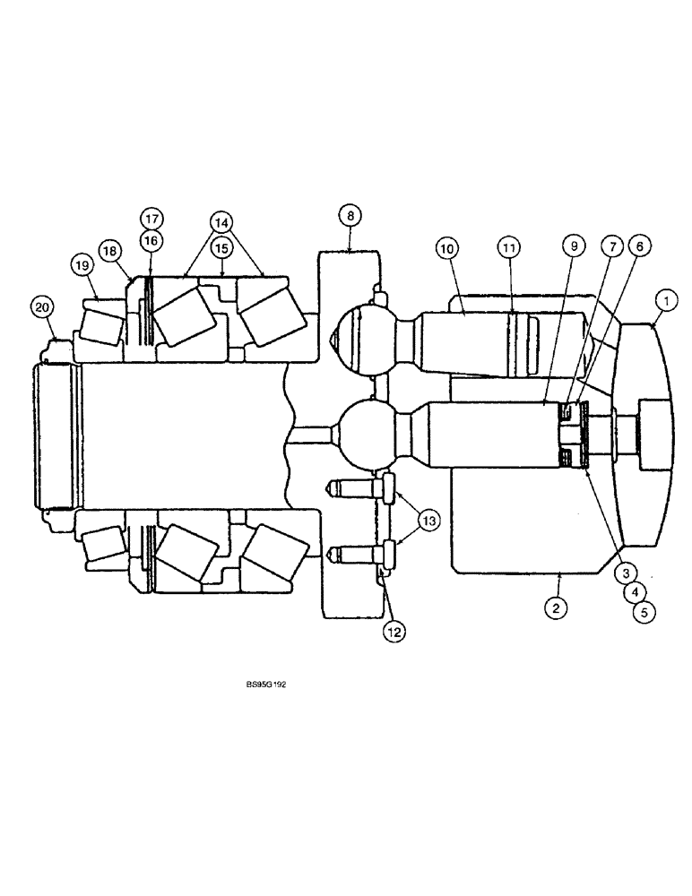 Схема запчастей Case 9060B - (8-090) - HYDRAULIC PUMP, GEAR DRIVEN PISTON PUMP (08) - HYDRAULICS