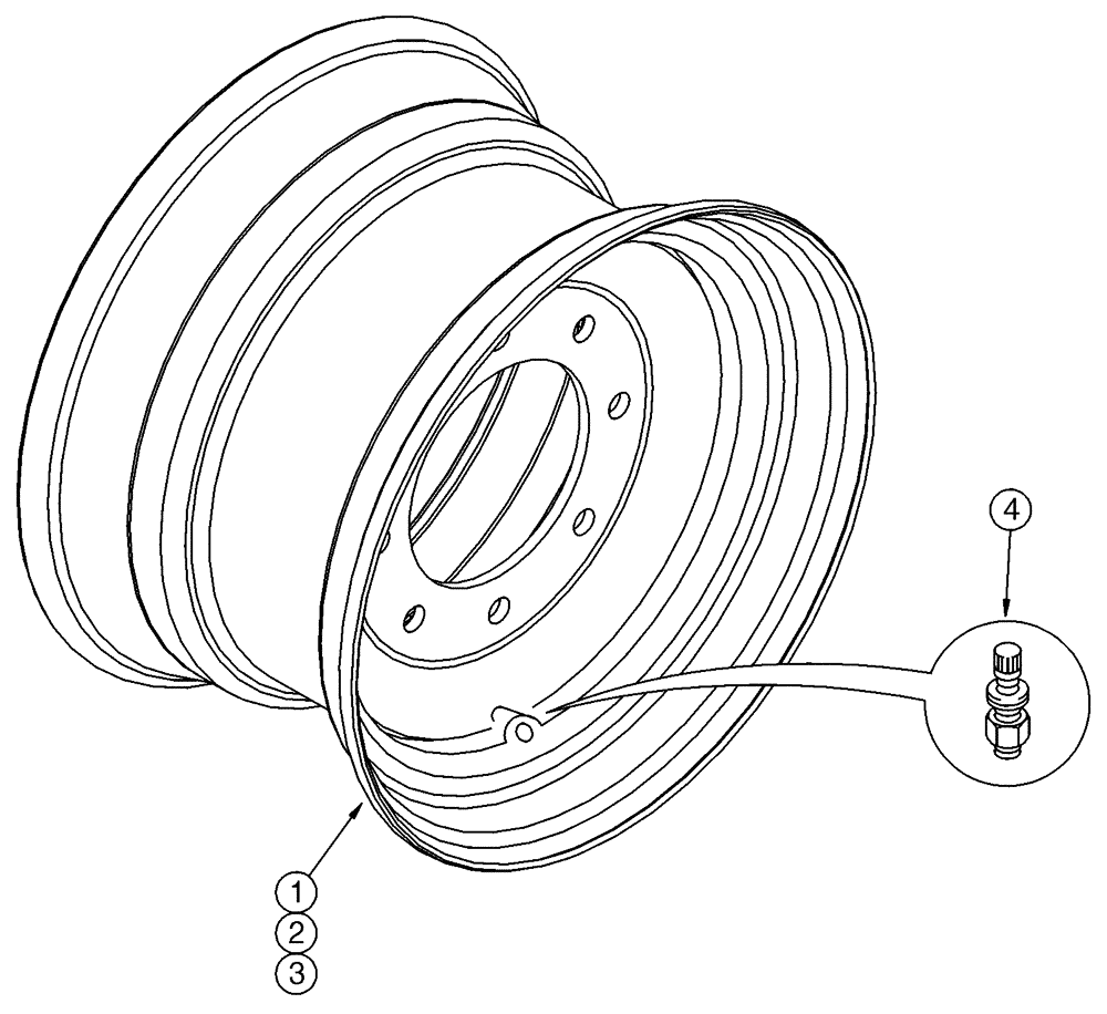 Схема запчастей Case 75XT - (06-25) - WHEELS (06) - POWER TRAIN