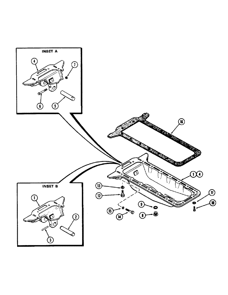 Схема запчастей Case 580B - (031A) - OIL PAN, (188) DIESEL ENGINE (02) - ENGINE