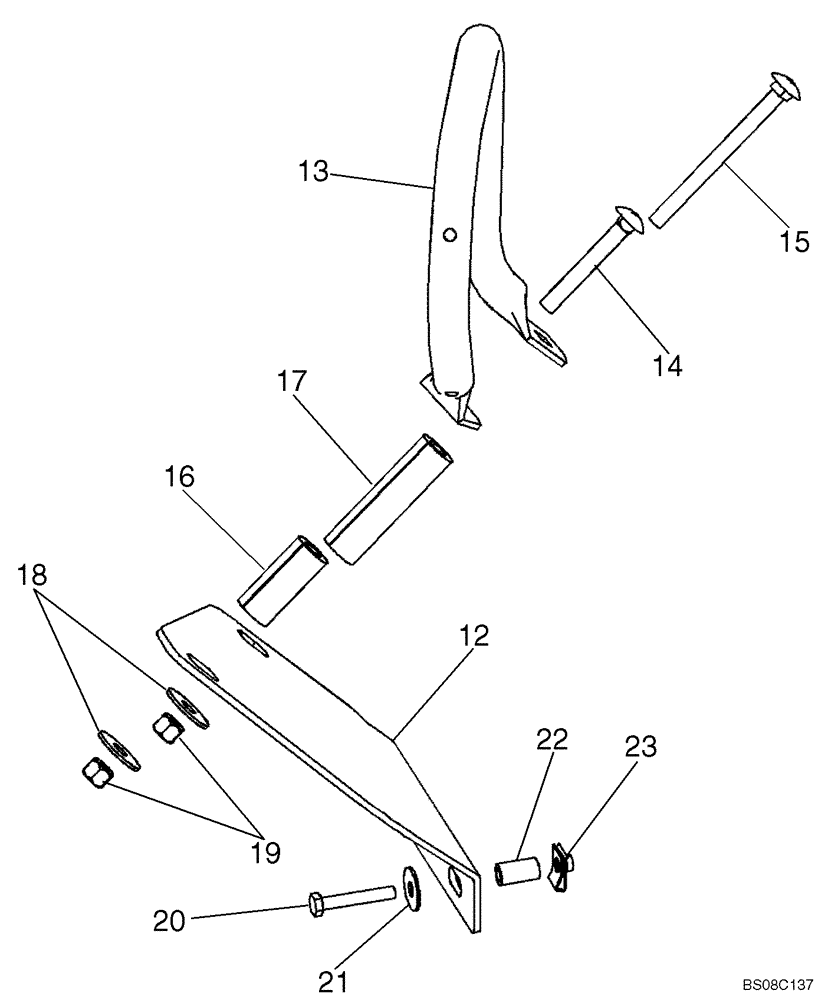 Схема запчастей Case 570MXT - (09-56) - CANOPY, ROPS - HANDLE, GRAB (09) - CHASSIS/ATTACHMENTS