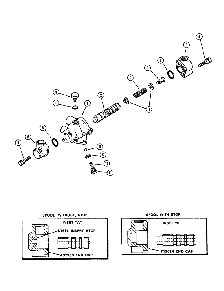 Схема запчастей Case 580B - (110) - A37980 CONTROL VALVE, HYDROSTATIC STEERING (05) - STEERING