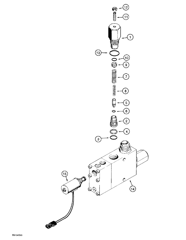 Схема запчастей Case 580L - (8-104) - BOOM LOCK SOLENOID VALVE (08) - HYDRAULICS