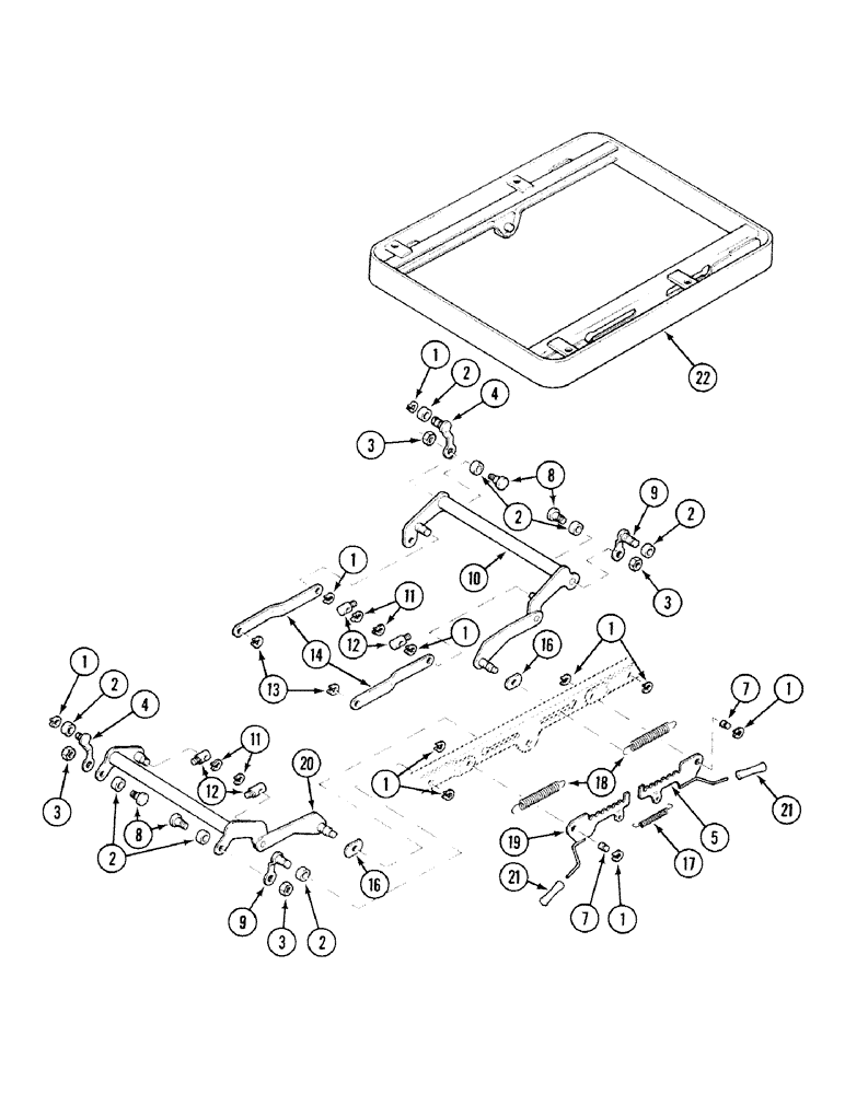 Схема запчастей Case 580SK - (9-158) - DELUXE SUSPENSION SEAT (6000/003) (09) - CHASSIS/ATTACHMENTS
