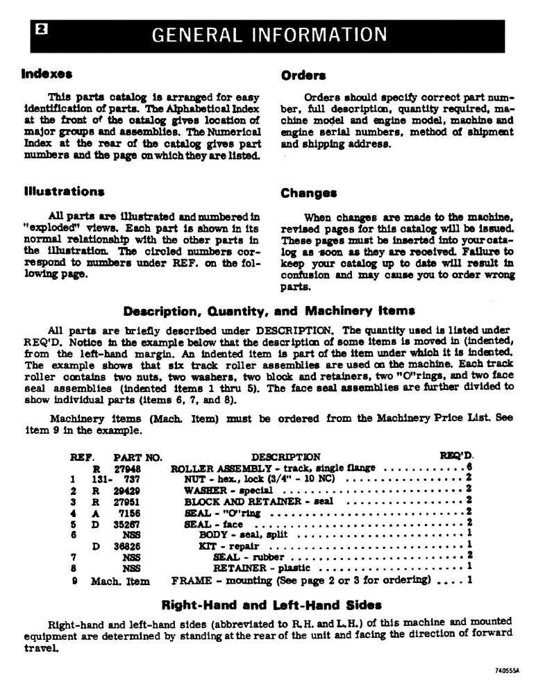 Схема запчастей Case 450 - (002) - GENERAL INFORMATION (00) - GENERAL