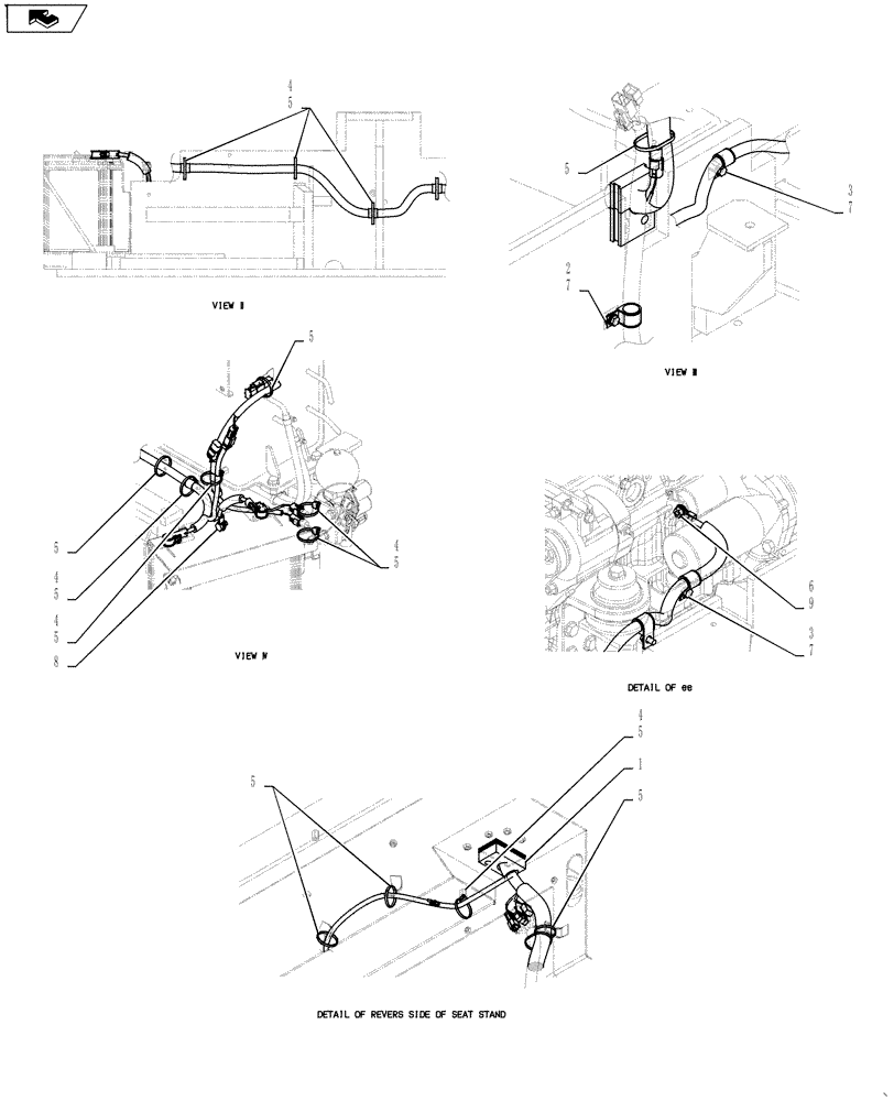 Схема запчастей Case CX55BMSR - (01-078[03]) - ELECTRICAL ASSY, UPPER (55) - ELECTRICAL SYSTEMS