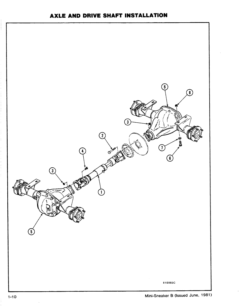 Схема запчастей Case CASE - (1-10) - AXLE AND DRIVE SHAFT INSTALLATION (06) - POWER TRAIN