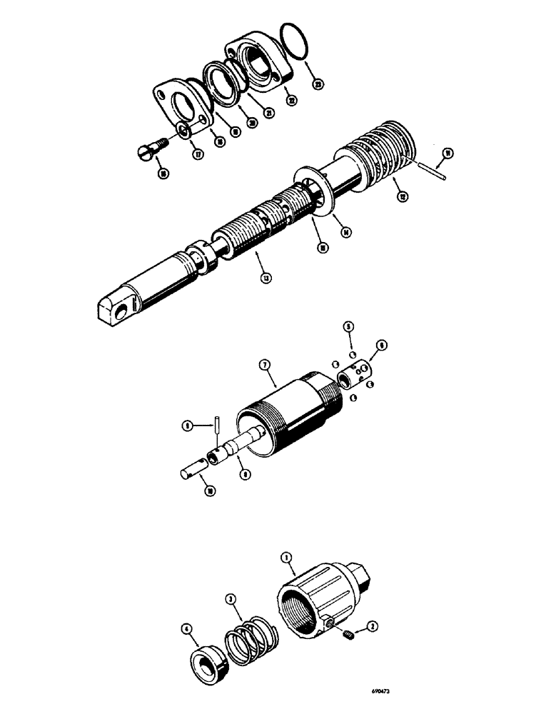 Схема запчастей Case W10E - (252) - LOADER LIFT SPOOLS - FLOAT (08) - HYDRAULICS