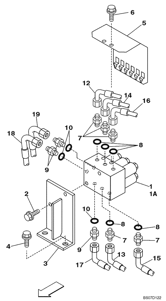 Схема запчастей Case CX210 - (08-26A) - VALVE, SOLENOID - PILOT PRESSURE, RETURN LINES (08) - HYDRAULICS