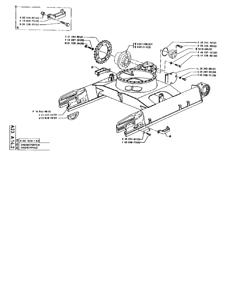 Схема запчастей Case 90BCL - (084) - UNDERCARRIAGE (04) - UNDERCARRIAGE