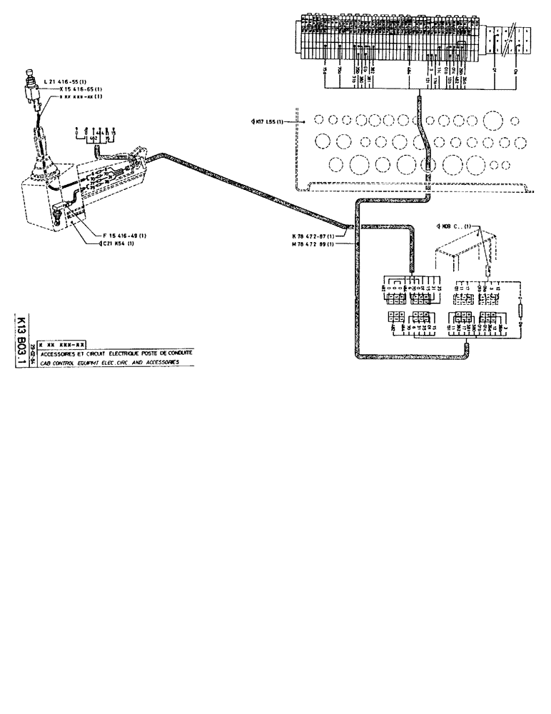 Схема запчастей Case 90BCL - (360) - CAB CONTROL EQUIPMT. ELEC. CIRC. AND ACCESSORIES (06) - ELECTRICAL SYSTEMS