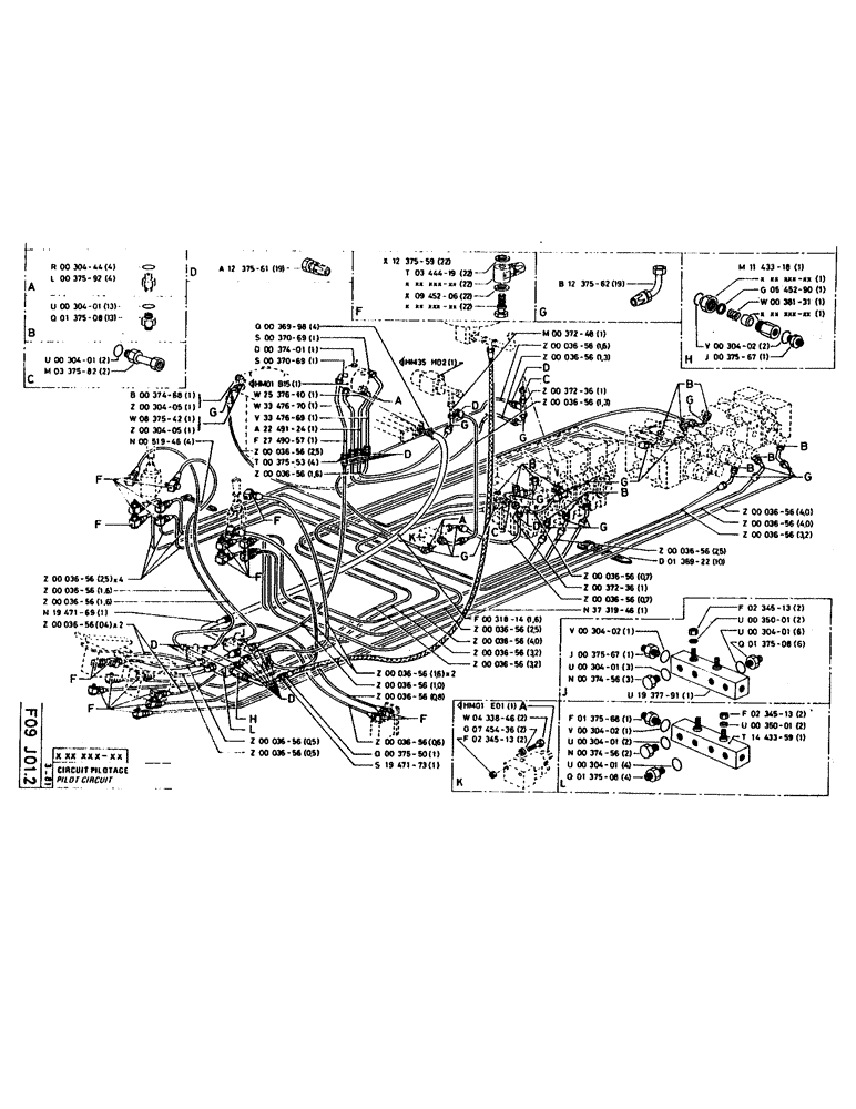 Схема запчастей Case 160CK - (121) - PILOT CIRCUIT (07) - HYDRAULIC SYSTEM