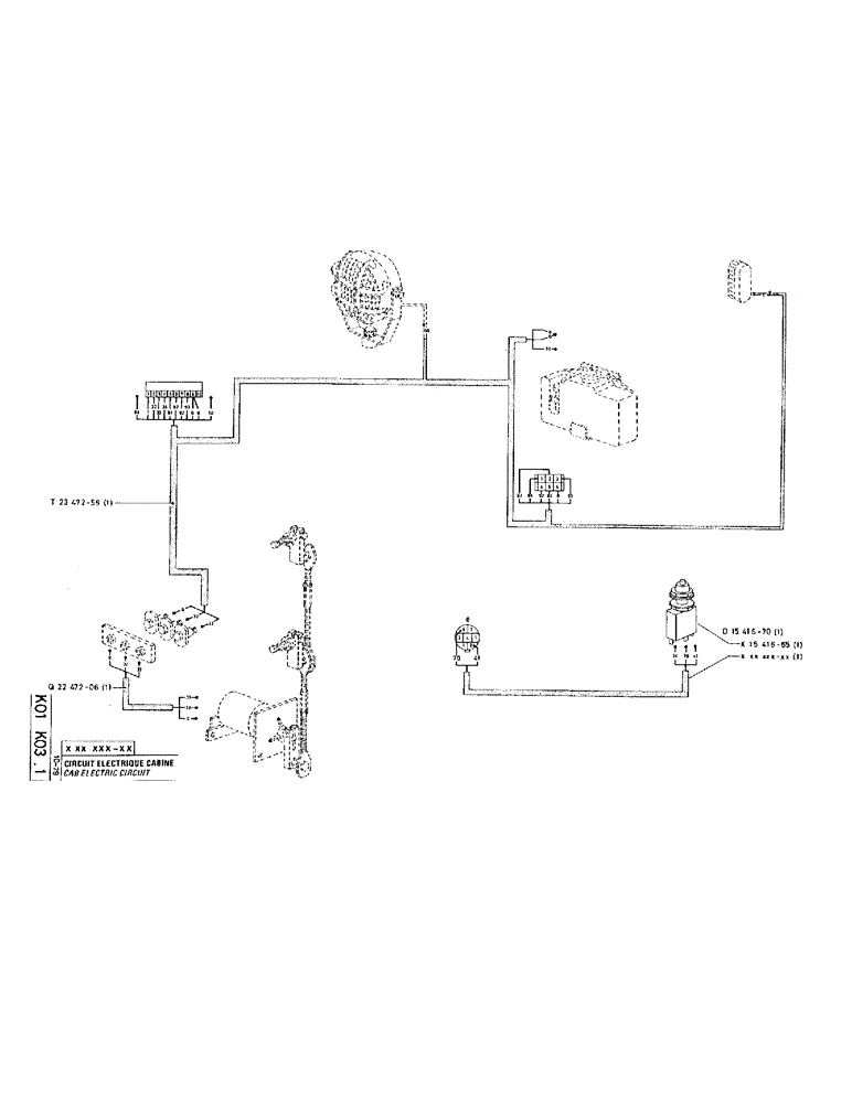 Схема запчастей Case 220 - (B-087) - CAB ELECTRIC CIRCUIT (06) - ELECTRICAL SYSTEMS